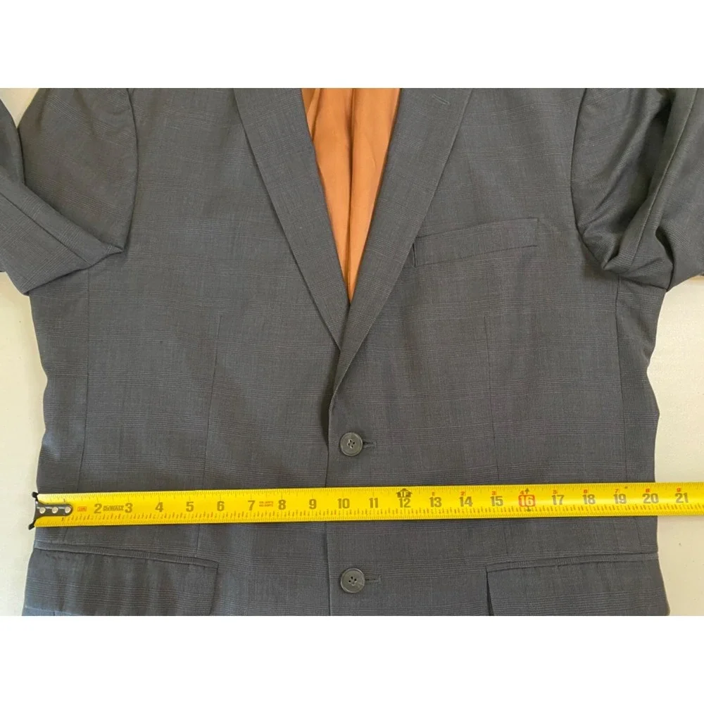 Jos. A. Bank Slim Fit Wool Sport Coat Men 44R Dark Gray Two-Button Jacket Blazer